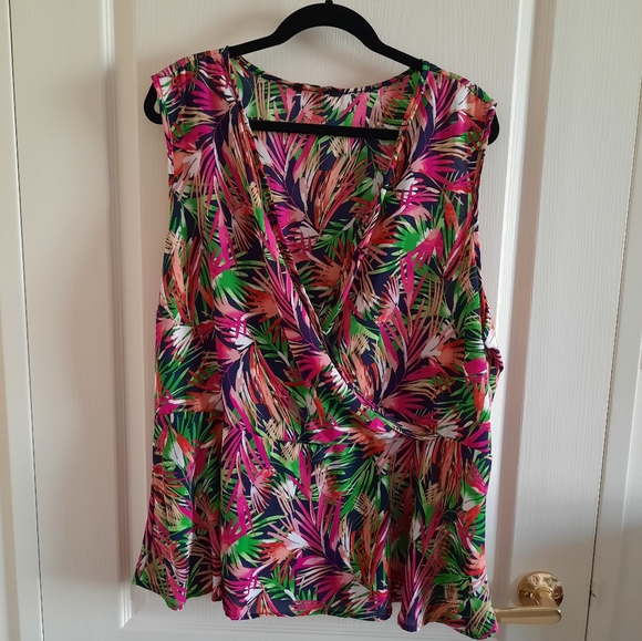 Floral Print Silky Tank - Picture 1 of 10